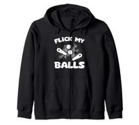Flick My Balls Retro Pinball Arcade Machine Pinball Wizard Zip Hoodie
