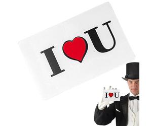 Flick The Heart Magic Trick - 11x7cm Heart Appearing Card | Color Changing Flick Finger Gimmick | Close-Up Magic Illusion Cards | Interactive Mentalism Card Trick | MagicProp for Magicians