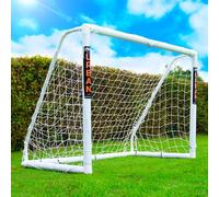 FLICK Ultimate All Weather uPVC Football Goal & Net - UV Treated 70mm Thick Goal Posts - Quick & Easy Assembly Locking System And Strengthened Corners (Sizes: 6x4ft, 8x4ft, 8x6ft, 12x6ft, 16x7ft)