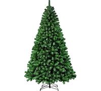 FlickBuyz 5ft/6ft/7ft Premium Green Artificial Christmas Xmas Tree Pine Metal Stand Tips Spruce 500,750,1000 Tips (Green 6ft (700 Tips))