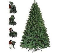 FlickBuyz 5FT,6FT,7FT Xmas Tree Green Pine COLORADO Christmas Tree Metal Stand Spruce Artificial Tree + FREE STORAGE BAG (7ft Green (1000 Tips))