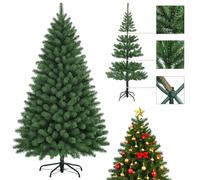 FlickBuyz-Colorado Green Pine Bushy Artificial Christmas Tree Tips 3ft/4ft/5ft/6ft/7ft Xmas Tree With Metal Stand, (4FT (120CM) 400 tips)