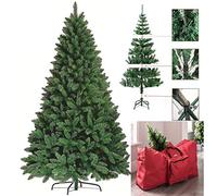 FlickBuyz-Colorado Green Pine Bushy Artificial Christmas Tree Tips 5ft/6ft/7ft Xmas Tree With Metal Stand & FREE BAG (6FT (180CM) 700 tips)