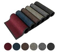 FlickBuyz Heavy Duty Non Slip Rubber Barrier Mat Large & Small Rugs Indoor and Outdoor Mats for Front Door Hall Kitchen Dirt Trapper (Brown/Black, 40cm x 60cm)