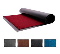 FlickBuyz Heavy Duty Non Slip Rubber Barrier Mat Large & Small Rugs Indoor and Outdoor Mats for Front Door Hall Kitchen Dirt Trapper (Red/Black, 60cm x 160cm)