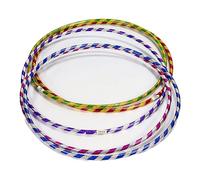 FlickBuyz Hula Hoop - Multicolor Fitness Hula Hoops - Plain and Glitter 45cm, 55cm, 65cm, 75cm, 80cm Plastic Hula Hoops, Fitness and Dance Exercise Hoola Hoops (8, Glitter (80cm))