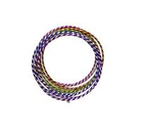 FlickBuyz Multicolor Deluxe Spiral Glittering Hula Hoops & Great Rainbow Colors for Summer Fun & Garden Games Weighted Hoop for Adults and Kids (pk of 2, Medium - 60 cm)