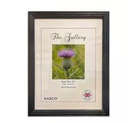 FlickBuyz Natural Wood Picture Frame, Sturdy Photo Frame with Mount for Wall, Thin Edge Slim Frame Portrait and Landscape Dsiplay Family Picture Frames (Black, 14 x 11 In. (36 x 28 cm))