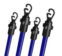 FlickBuyz Washing Line Prop - Heavy Duty Telescopic Clothes Pole for Outside - 2.1M/2.4M/2.6M Adjustable (4, 2.4 Meter)