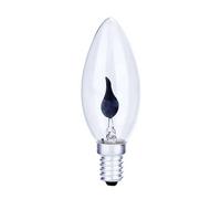 Flicker Flame Candle Light Bulb - Orange Fire Flame for Halloween, E14 Base, 3W