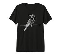 Flicker Line Art Birdwatcher Premium T-Shirt