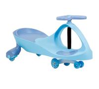FLICKER SWING CAR RIDE ON SWIVEL SCOOTER CHILDRENS TOY KIDS WIGGLE GYRO TWIST PLASMA SWINGCAR & GO XMAS GIFT (Light Blue)