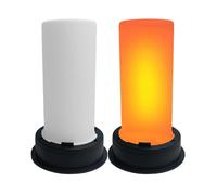 Flicker Torch Lamp - Solar Powered Decorative Lighting Pair for Exterior Spaces | Dancing Fire Effect Illumination with Dusk Activation Waterproof Housing Designed for Yard Pathway Deck Entrance Lands