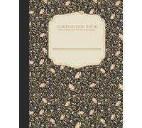 Flicker + Wish Watercolor Antique Floral College Ruled Composition Notebook - 9.75 x 7.5 Journal with 160 Lined Pages - Notebooks for School Supplies, Home & Office - Made in USA