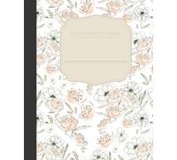 Flicker + Wish Watercolor Antique Floral College Ruled Composition Notebook - 9.75 x 7.5 Journal with 160 Lined Pages - Notebooks for School Supplies, Home & Office - Made in USA