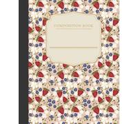 Flicker + Wish Watercolor Blooms and Berries College Ruled Composition Notebook - 9.75 x 7.5 Journal with 160 Lined Pages - Notebooks for School Supplies, Home & Office - Made in USA