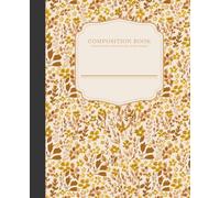 Flicker + Wish Watercolor Floral College Ruled Composition Notebook - 9.75 x 7.5 Journal with 160 Lined Pages - Notebooks for School Supplies, Home & Office - Made in USA