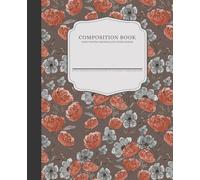 Flicker + Wish Watercolor Floral College Ruled Composition Notebook - 9.75 x 7.5 Journal with 160 Lined Pages - Notebooks for School Supplies, Home & Office - Made in USA