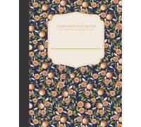 Flicker + Wish Watercolor Oranges College Ruled Composition Notebook - 9.75 x 7.5 Journal with 160 Lined Pages - Notebooks for School Supplies, Home & Office - Made in USA