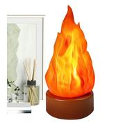 Flickering Flame Night Light | LED Flickering Flame Lamp Fire Light | Rechargeable Flameless Ambient Lighting for Camping Shelf Party Christmas Holiday Garden Bedroom Patio Yard