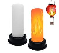 Flickering Flame Solar Lanterns Outdoor - 2 Realistic LED Replacement Bulbs | Solar-powered Lanterns Create A Campfire Ambience Without Heat Or . Durable And Waterproof, They Auto-light At Dusk