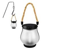 Flickering Led - Solar Powered Flickering Light | Dancing Flame Solar Lantern with Rope | Hanging Rope Lamp | Flame Garden Lights for Outdoor Garden Yard Patio Porch