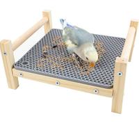 FlidRunest Bird Foraging Bed Puzzle, Parrot Hammock Bed with Foraging Mat, Parrot Silicone Perch Bed, Bird Perch Conure Platform Silicone Forage Toy for Parakeet, Cockatiel, Lovebird