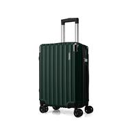 FLIEE Cabin Suitcase Hard Shell | 55x40x20cm Cabin Luggage | Lightweight Suitcase | Aluminum Telescopic Handle | TSA 3 Digit Combination Lock | 4 Dual Spinner Wheels. (Green, Cabin 20")