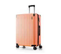FLIEE Large Suitcase Hard Shell | Aluminum Telescopic Handle | TSA 3 Digit Combination Lock | 4 Dual Spinner Wheels | Lightweight Suitcase Large. (Orange, Large 28")