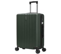 FLIEE Medium Suitcase 4 Wheels Hard Shell | Lightweight Suitcase Medium Size | Aluminum Telescopic Handle | TSA 3 Digit Combination Lock | 4 Dual Spinner Wheels | Hand Luggage (Green, Medium 24'')