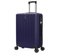 FLIEE Medium Suitcase 4 Wheels Hard Shell | Lightweight Suitcase Medium Size | Aluminum Telescopic Handle | TSA 3 Digit Combination Lock | 4 Dual Spinner Wheels | Hand Luggage (Blue, 24'')