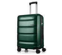 FLIEE Medium Suitcase Hard Shell | Lightweight Suitcase | Aluminum Telescopic Handle | TSA 3 Digit Combination Lock | 4 Dual Spinner Wheels | Medium 24" Hold Check in Luggage. (Green, Medium 24'')