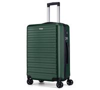 FLIEE Medium Suitcase Hard Shell | TSA 3 Digit Combination Lock|4 Dual Spinner Wheels| Aluminum Telescopic Handle | Lightweight Suitcase | Medium 24" Hold Check in Luggage | (Green, Medium 24'')
