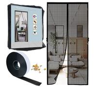 Fliegengitter Door, 145 x 190 cm, Insect Protection Door, No Drilling, Fly Screen Doors, Balcony Door for Balcony Door, Patio Door, 4 cm Wide Tape, 5 x Stronger Than Normal