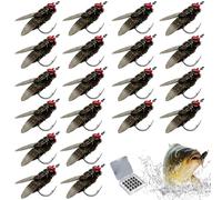 Flies Fishing Baits, 20pcs Simulated Fly Fishing Lures, Fly Fishing Flies, Bass Fly Fishing Lures Trout for Saltwater ＆ Freshwater