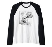 Flies On A Wall Fly Design Fun for Kids and Teachers Idiom Raglan Baseball Tee
