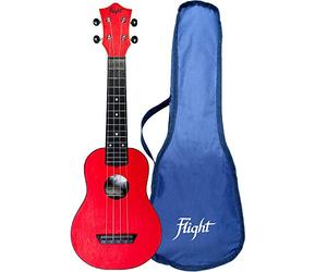 Flight, 4-String Travel Series Soprano Ukulele, Red (TUS-35RD)