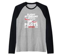 Flight Attendant Cabin Crew Airplane Aviation Air Hostess Raglan Baseball Tee