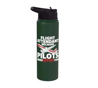 Flight Attendant Cabin Crew Airplane Aviation Air Hostess Stainless Steel Insulated Water Bottle