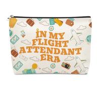 Flight Attendant Gift Makeup Bag Aviation Graduation Gift Airline Stewardess Gifts for Daughter Sister Cosmetic Bag Appreciation Christmas Birthday Present for Flight Travelers Graduation Travel Pouch