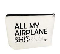 Flight Attendant Gifts for Women Funny Airplane Travel Gifts Makeup Bag Airplane Lover Accessories and Essentials Holiday Present for Travel Lovers Cosmetic Bag Appreciation Retirement Present