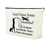 Flight Attendant Gifts for Women Makeup Bag Stewardess Aviation Travel Cosmetic Bag Flight School Training Graduation Gift Birthday Gift for Pilot Appreciation Thanksgiving Retirement Gifts Ideas,
