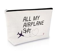 Flight Attendant Gifts Makeup Bags Pilot Gift Air Stewardess Cosmetic Bag Traveling Present for Stewardess Crew Flight Student Graduation Presents Cosmetic Bag Christmas Birthday Gift for Attendant