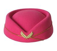 Flight Attendant Hat Rosy Stewardess Costume Felt Flight Attendant Costume for Halloween Party Cosplay & Performance S, Halloween 2025