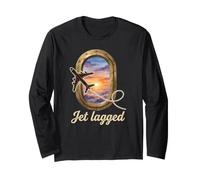 Flight Attendant Jet Lagged Stewardess Aviation Long Sleeve T-Shirt