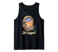 Flight Attendant Jet Lagged Stewardess Aviation Tank Top