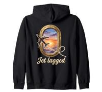 Flight Attendant Jet Lagged Stewardess Aviation Zip Hoodie