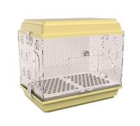Flight Bird Cage Acrylic Birdcages Creative Bird Carriers Portable Bird House Bird House Carrier Square Flight Cage Birdcage For Birds(Yellow)