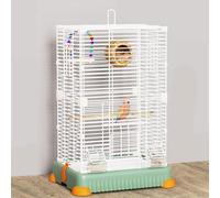 Flight Bird Cage, Iron Parrot Cage For Small Quaker Parrot, Cockatiel, Finch Lovebird Small-sized Birds Parrots Canary Pet Bird Cage, White