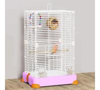 Flight Bird Cage, Iron Parrot Cage For Small Quaker Parrot, Cockatiel, Finch Lovebird Small-sized Birds Parrots Canary Pet Bird Cage, White